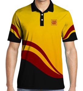 Venta al por mayor de fábrica directamente 100% poliéster logotipo personalizado sublimación impresión Dry Fit transpirable suave polos para hombres - Product Image 6