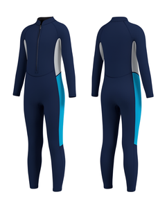 Traje de Neopreno Unisex de Cuerpo Entero, Manga Larga, 2.0mm, Cierre en el Pecho, Cuello Alto, Impermeable, para Todas las Estaciones, Diseño con Bloques de Color, Personalizable - Product Image 4