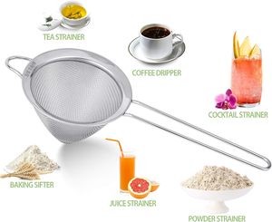 Nouvelle arrivée Passoire à thé en acier inoxydable écologique avec poignée Logo personnalisé pour cuisine Barware Meilleur grossiste - Product Image 4