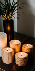 Artisan <b>Carved</b> Wood <b>Candle</b> Holder Stand Set Tapered Shape Home Decoration Handmade Solid Wood Modern Design <b>Candle</b> Stand - Product Image 5