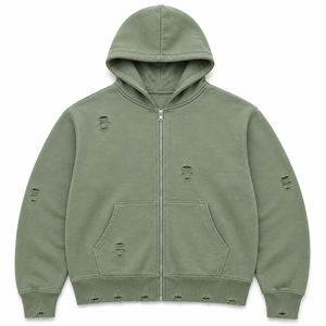 Sweat à capuche décontracté pour homme, style streetwear, effet usé, haute qualité, vente en gros, logo personnalisé, sport, gym, lourd, respirant, polyester et coton - Product Image 3