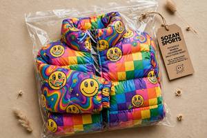 Men's Tie Dye Silk Screen Printed <b>Hooded</b> Bomber <b>Jacket</b> Winter Thick Zip Quilted Coat 260g Polyester/Cotton Shell Cotton Filled - Product Image 6