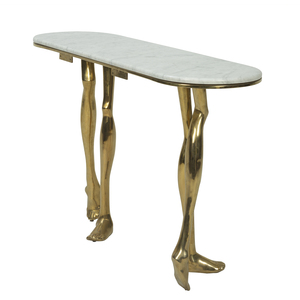 Modern Brass <b>Console</b> <b>Table</b> with Marble Top Contemporary Living Room Furniture Handmade Entryway Decorative Side <b>Table</b> - Product Image 5