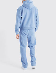 Conjunto Deportivo Holgado Informal y Cómodo de Sudadera y Pantalones de Mezcla de Algodón, Ideal para el Descanso Diario - Product Image 3