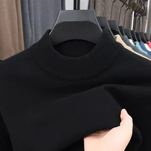 Suéter de Punto Verde Oscuro para Mujer, Cuello Alto, Color Sólido, Casual, Manga Larga, Top de Otoño - Product Image 5