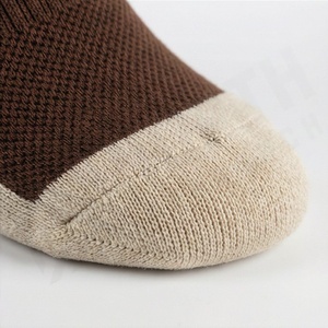 Brown Crew <b>Socks</b> Solid Color Knitted Cotton Spandex Breathable Casual Daily Wear Adult Autumn Style - Product Image 6
