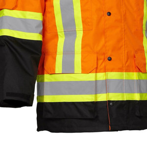 Sweat-shirt réfléchissant haute visibilité pour homme, veste de travail en polyester avec fermeture éclair et poches - Product Image 6