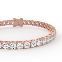 Pulsera de tenis unisex de lujo con zafiro azul y diamantes de talla brillante, oro de 14K y 18K, cierre plegable, engaste de canal y eslabones finos