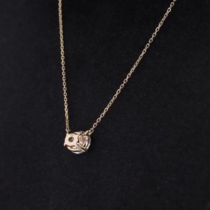Elegante Collar con Colgante de Diamante Ovalado Cultivado en Laboratorio en Oro de 14K, Oro Rosa, Oro Blanco o Plata de Ley, Certificado por IGI - Product Image 3