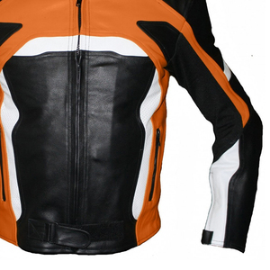 Blouson de moto en cuir pour homme, veste de motard haut de gamme, blouson de course personnalisé, vêtements de protection, vente en gros OEM - Product Image 4