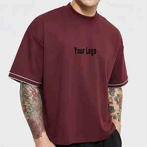 Camiseta de algodón peinado de cuello redondo y corte regular, de color liso, para uso diario, para hombre, marca privada, bajo MOQ, EE. UU. - Product Image 4