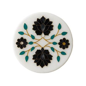 Wholesale Floral Inlay Marble <b>Coasters</b> Handcrafted <b>Drink</b> <b>Coasters</b> with Mother of Pearl Inlay Luxury Table Decor Supplier - Product Image 5