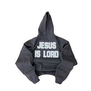 Custom Men's Streetwear 100% Cotton Fleece Pullover Hoodie Zipper Design Regular Fit 460g Fabric High Quality Embroidered - Product Image 3