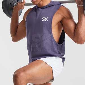 Nouveau style de mode, vêtements d'hiver, sweats à capuche légers, prix bas, respirants, sans manches, unis, pour hommes - Product Image 5