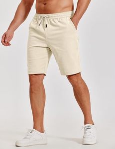 Men's Premium Woven Solid Moisture-Wicking Mid Waist Button Fly Front Logo Polyester Casual Summer Wear <b>Stretch</b> <b>Golf</b> <b>Shorts</b> - Product Image 4