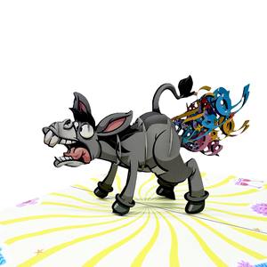 Tarjeta Pop de cumpleaños de burro hecha a mano 2025, tendencia superior, diseño personalizado, manualidades de papel, regalo de Vietnam, tarjeta emergente a la venta - Product Image 5