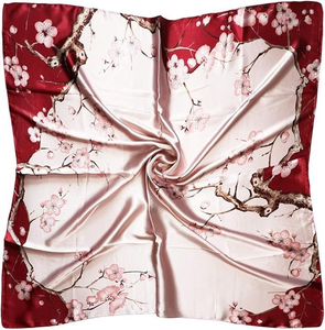 Pañuelo de satén personalizado, tela suave con tacto de seda, pañuelo estampado, fabricante OEM ODM con etiqueta privada para regalo promocional de moda. - Product Image 3