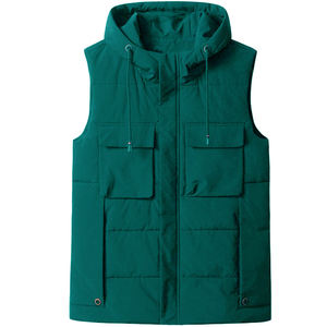 Gilet matelassé sans manches décontracté OEM, personnalisable avec logo couleur, en polyester respirant et écologique, fermeture éclair de haute qualité pour homme - Product Image 4