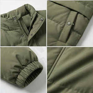 Veste d'hiver à capuche et fermeture à glissière pour hommes, sweat à capuche épais et chaud en polyester, vêtements d'extérieur, plume de canard - Product Image 4