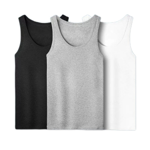 Camiseta sin mangas 100% algodón para hombre, ropa interior suave y transpirable de verano para gimnasio y uso diario - Product Image 1