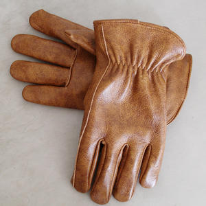 Gants de travail de sécurité personnalisés en cuir de chèvre, compatibles écran tactile, respirants, écologiques, pour la conduite, le ski, la pêche et l'usage quotidien, style uni, doublure en coton - Product Image 4