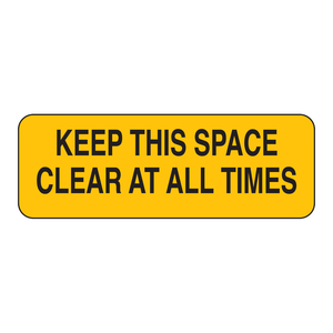 Panneau de signalisation de sécurité haute visibilité Brady « Gardez cet espace libre » pour les zones de travail et les sorties de secours - Product Image 1