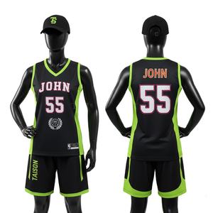 Uniforme de Baloncesto para Mujer de Malla de Poliéster Premium de 150 GSM, Paneles Laterales Negros y Verde Neón, Transpirable, Sublimación, Logotipo Personalizado - Product Image 1