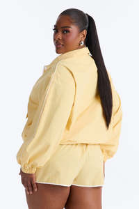 Ensemble coupe-vent colorblock pour femmes, sweat à capuche et short, vêtements de sport légers à fermeture éclair, survêtement 2 pièces, décontracté, pour la course à pied, la gym, le fitness - Product Image 2
