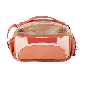 Bolsa de Viaje Informal Naranja Roja de Gran Capacidad con Cierre de Cremallera, para Uso en Todas las Estaciones, de Nailon, Simple y Moderna, Tipo Bandolera - Product Image 2