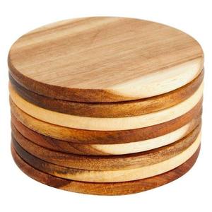 Sous-verres en bois massif de qualité supérieure, faits à la main, écologiques, décoration de table de cuisine - Product Image 2