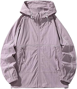Blouson d'hiver décontracté à capuche pour homme en toile matelassée 100 % nylon respirant, isolé, imperméable, coupe-vent et écologique à fermeture longue - Product Image 5
