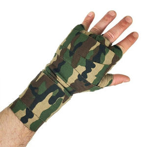 Vendas de gel de camuflaje para boxeo y MMA, vendas de boxeo de algodón de secado rápido al por mayor, y correas para muñeca. - Product Image 1