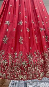 Indian Wedding Festival Party Wear Chinon Fabric Lehenga Choli <b>Sequins</b> Codding Embroidery Work Heavy Work Dupatta Recycled - Product Image 6