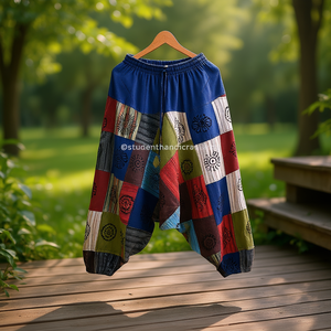 Pantalon en coton 100% avec patchs - Product Image 3