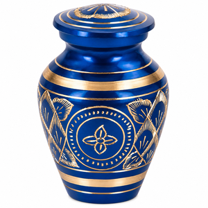 Beautiful Maroon Brass Flower Engraved Eco-Friendly Mini <b>Keepsake</b> Urn <b>for</b> Storage Funeral <b>Ashes</b> - Product Image 2