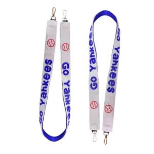 Go yankees Sangles de sac en perles de rocaille en or blanc personnalisées 'Hook Em Horns' Accessoire à la mode Sangle de sac à main perlée - Product Image 1