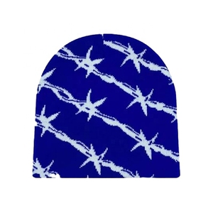 Gorro de punto premium personalizado estilo streetwear estadounidense, negro y rojo, elegante gorro de invierno con logotipo personalizado, diseño de alta calidad - Product Image 5