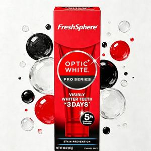 Dentifrice Blanchissant Menthe Fraîcheur Optic White Anti-Caries Éclaircissant Prévention des Taches Nettoyage en Profondeur Marque Privée OEM Personnalisé FreshSphere - Product Image 1