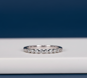 0.20Ct Lab Grown Diamond Minimalist Stackable Women's Wedding Engagement <b>Ring</b> White Gold Rhodium Plated - Product Image 3
