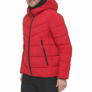 Men's Custom Logo <b>Winter</b> Puffer Coat Stand Windproof Formal Autumn/<b>Winter</b> <b>Jacket</b> Zipper Closure <b>Waterproof</b> Canvas Fabric - Product Image 5