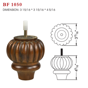 Decorative Fluted Wooden Furniture Leg Solid <b>Wood</b> Sofa Cabinet Table Replacement Leg Classic Design Strong Support - Product Image 6