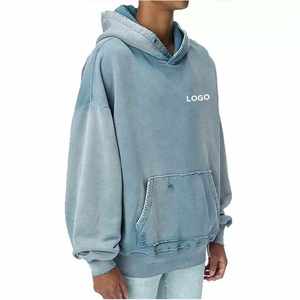 เสื้อฮู้ดดี้โอเวอร์ไซส์สไตล์ดิสเทรส ผลิตจากผ้าฝ้ายพรีเมียม พร้อมการซักแบบพิเศษ ดีไซน์ขาดๆ แต่งลายปัก พิมพ์ลาย และรับผลิตแบบ Private Label - Product Image 2