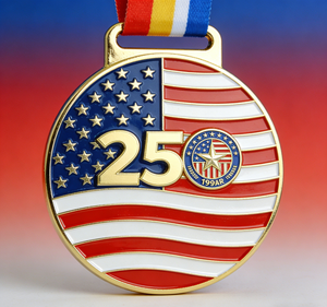 Médailles commémoratives américaines de 250e anniversaire, personnalisées, en émail souple, de qualité supérieure, vente en gros, directement de l'usine, OEM, sur mesure - Product Image 3