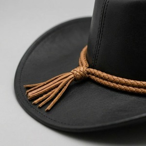 Chapeau haut de forme victorien en cuir fait main, style classique, couronne haute, chapeau de costume vintage pour mariages gothiques, événements steampunk et événements historiques - Product Image 5