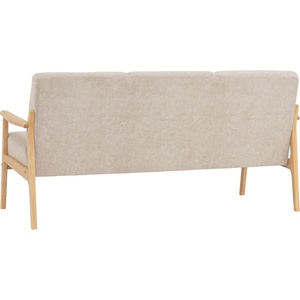 Mid-Century Modern Three Seater Fabric <b>Sofa</b> with Pet Friendly Upholstery Solid <b>Wood</b> <b>Frame</b> for Living Room Apartment Home Hotel - Product Image 4