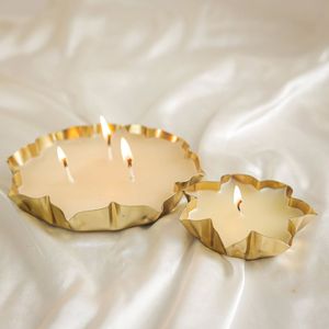 Bougeoir décoratif artisanal en métal, pot à bougie avec motif gravé, conteneur de luxe pour bougies, pour la décoration intérieure et les centres de table de mariage - Product Image 2