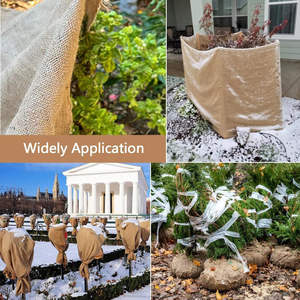 Tissu en toile de jute naturelle de 40 pouces de large, 10 oz - Matériau 100 % jute très résistant pour ameublement, décoration intérieure, jardinage et projets de mariage - Product Image 4