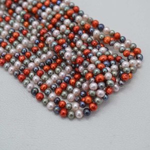 Cuentas Redondas de Perlas Naturales de Agua Dulce de 6 mm y 7 mm, Cuentas de Perlas Multicolores al por Mayor, Diseño Clásico de Joyería del Fabricante - Product Image 3