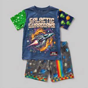 Conjunto Casual de Verano para Niños y Niñas, Camisa Ligera con Pantalones Cortos, Ropa Transpirable, Talla Personalizada, Disponibilidad Inmediata - Product Image 3