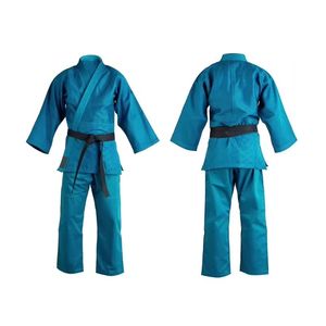 Kimono d'arts martiaux bleu sarcelle en coton respirant, équipement d'entraînement professionnel, Gi de BJJ léger, Gi de Kumite pour la compétition - Product Image 3